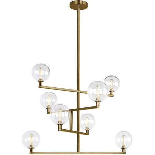 Visual Comfort Architectural 700GMBCR Sean Lavin Gambit 35.3 inch Aged Brass Chandelier Ceiling Light in Incandescent