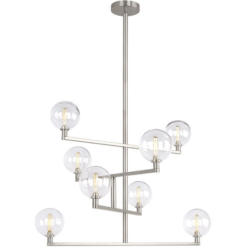 Visual Comfort Architectural 700GMBCS Sean Lavin Gambit 35.3 inch Satin Nickel Chandelier Ceiling Light in Incandescent
