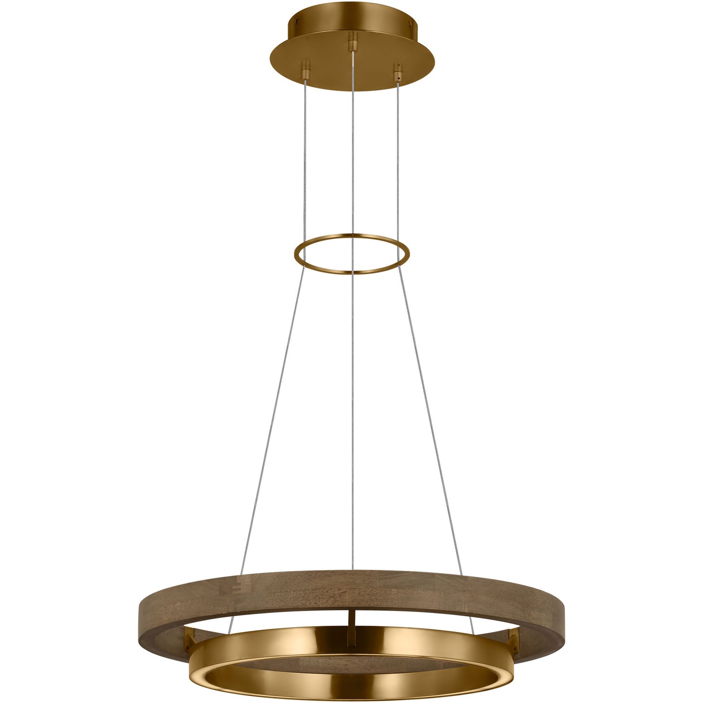Visual Comfort Architectural 700GRC24NBW-LED930 Sean Lavin Grace LED 24 inch Natural Brass/Weathered Oak Chandelier Ceiling Light, 45W , 3000K