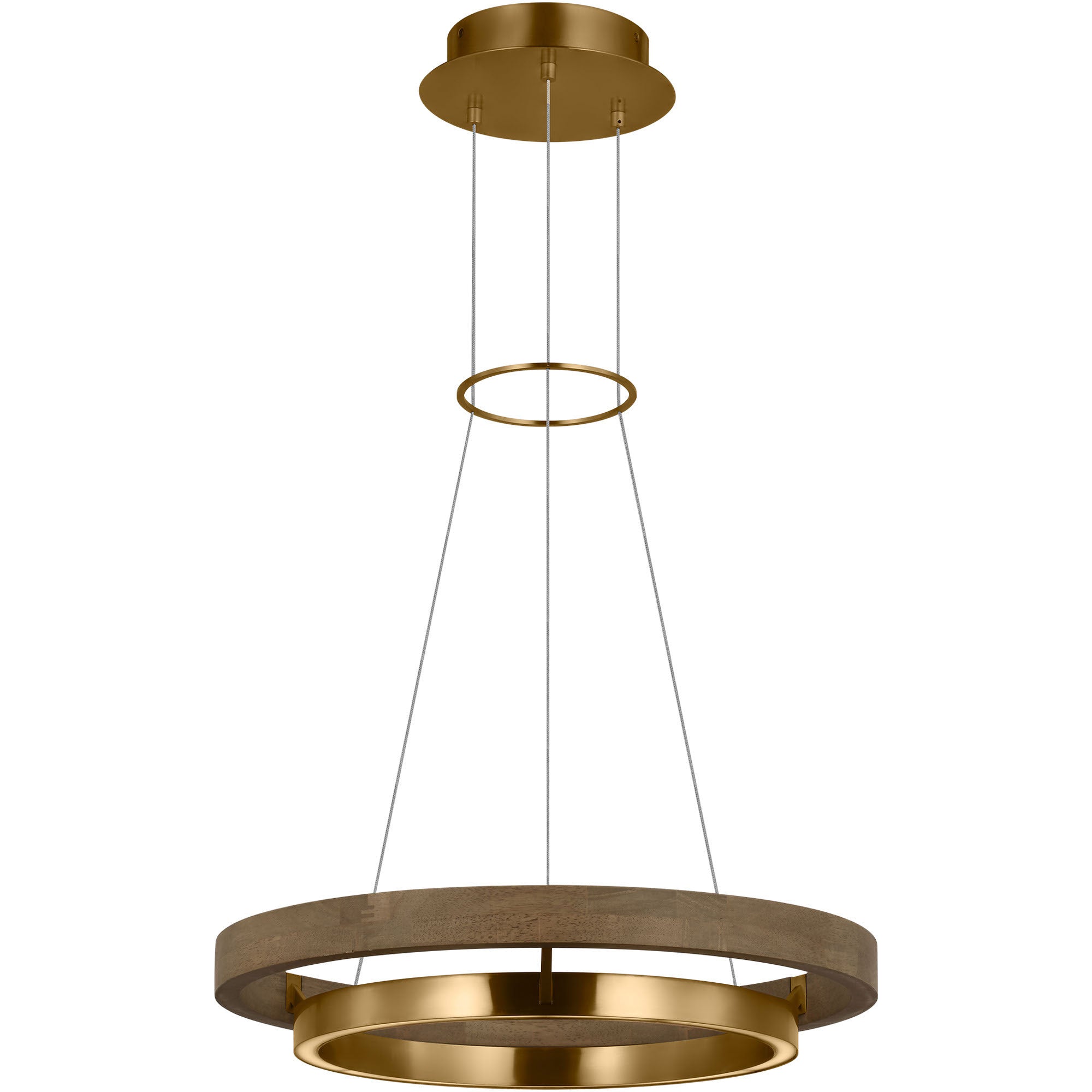 Visual Comfort Architectural 700GRC24NBW-LED930 Sean Lavin Grace LED 24 inch Natural Brass/Weathered Oak Chandelier Ceiling Light, 45W , 3000K