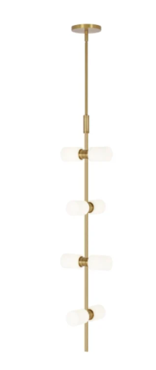 Visual Comfort Architectural 700MDP3CRR – 700MDP3 ModernRail 8-lt LED Remote Glass Cylinder Pendant