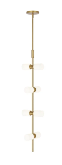 Visual Comfort Architectural 700MDP3CRS – 700MDP3 ModernRail 8-lt LED Surface Glass Cylinder Pendant