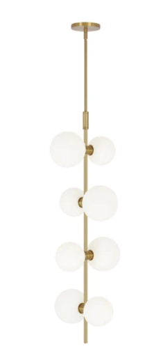Visual Comfort Architectural 700MDP3GRR – 700MDP3 ModernRail 8-lt LED Remote Glass Orbs Pendant