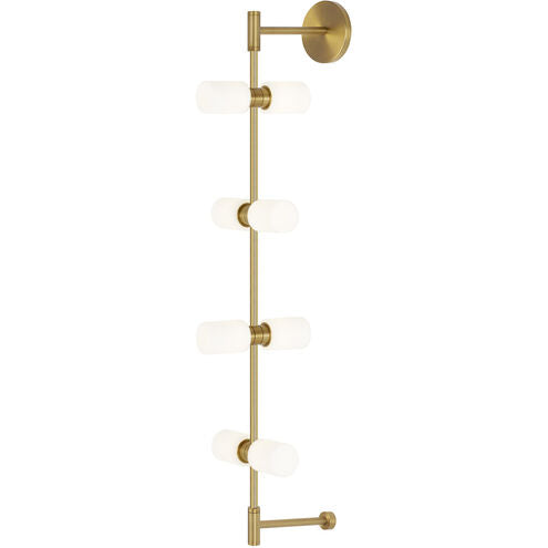 Visual Comfort Architectural 700MDWS3CRS – Sean Lavin ModernRail LED 12.8 inch Aged Brass Wall Light in 24V Surface Canopy, Glass Cylinders, Integrated LED