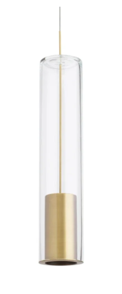 Visual Comfort Architectural 700MOCPTCR-LED930 3" Monorail LED Pendant, Color Temperature: 3000K, Finish: Aged Brass