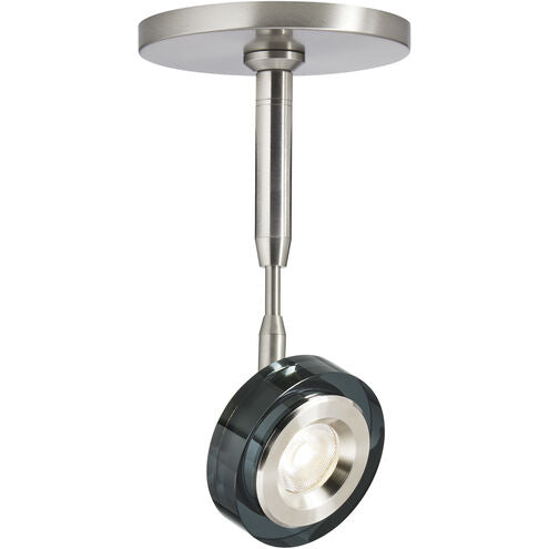 Visual Comfort Architectural 700MPBRM9303005KS 14" Sean Lavin Brim 1 Light 120 Satin Nickel Low-Voltage Track Head Ceiling Light in Monopoint, 30 Degree. CCT 3000K, Transparent Smoke Glass