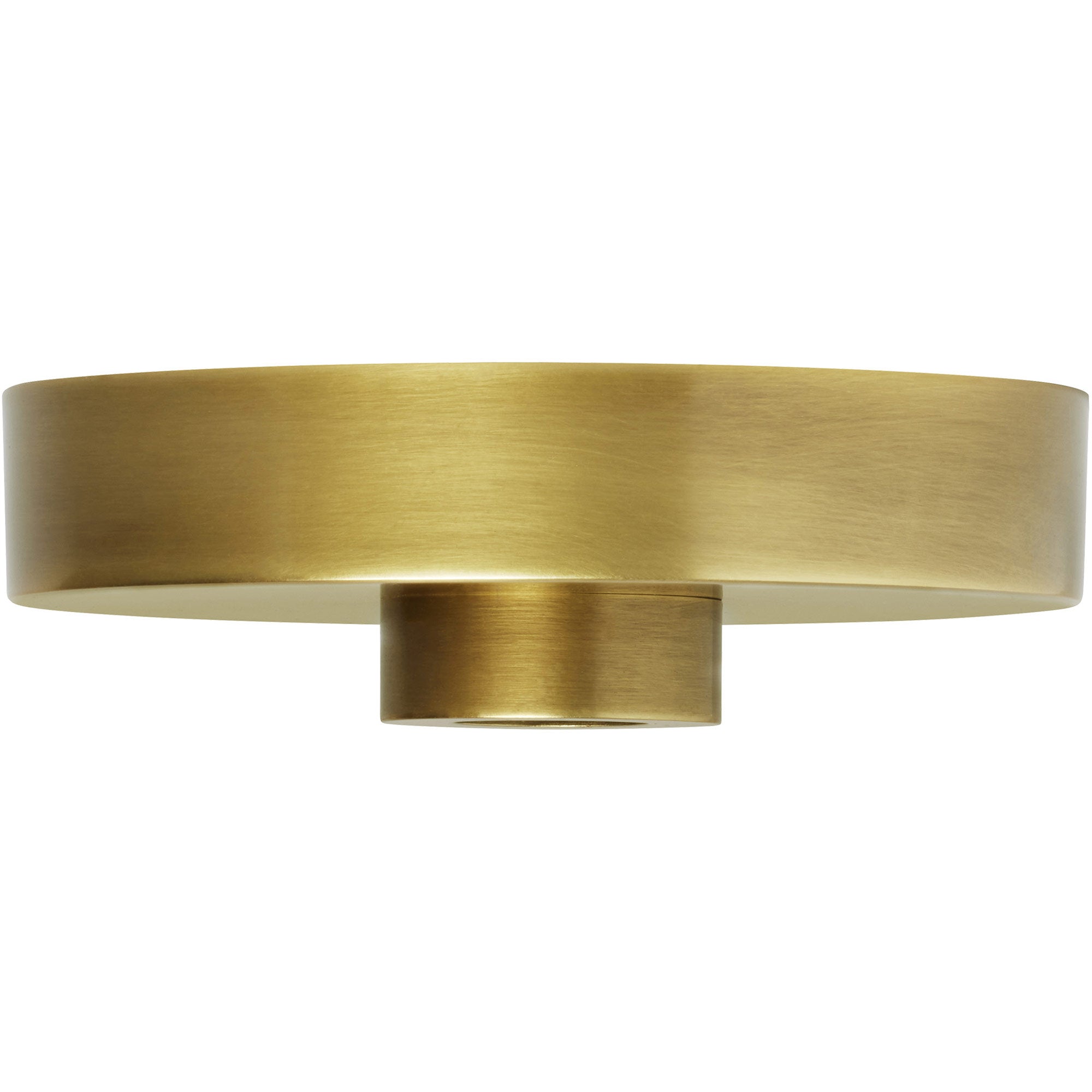Visual Comfort Architectural 700SHLCNPY5BR Line Voltage 5 Inch Shallow Canopy, Plated Brass Finish