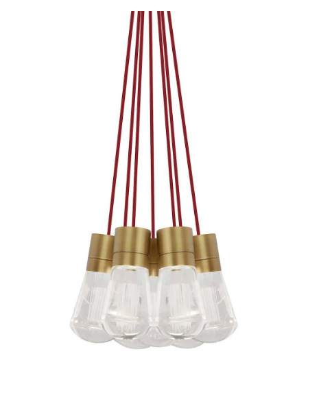 Visual Comfort Architectural 700TDALVPMC7RNB-LED930 Alva 14" Wide LED Natural Brass Multi Light Pendant
