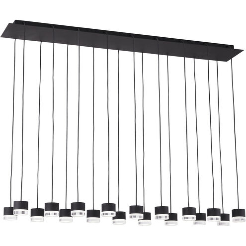 Visual Comfort Architectural 700TRSPGBL18TB-LED930120 Sean Lavin Gable LED Nightshade Black Chandelier Ceiling Light, Integrated LED