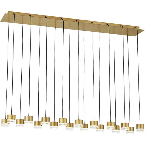 Visual Comfort Architectural 700TRSPGBL18TNB-LED930277 Sean Lavin Gable LED Natural Brass Chandelier Ceiling Light, Integrated LED