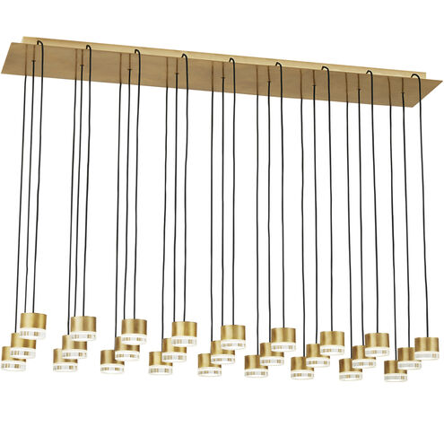 Visual Comfort Architectural 700TRSPGBL27TNB-LED930277 Sean Lavin Gable LED Natural Brass Chandelier Ceiling Light, Integrated LED