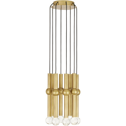 Visual Comfort Architectural 700TRSPGYD8RNB-LED930 Sean Lavin Guyed LED Natural Brass Chandelier Ceiling Light, Integrated LED, 36.8W , 3000K