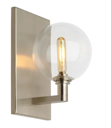 Visual Comfort Architectural 700WSGMBSCS-LED927 Gambit Single Light 9" High LED Wall Sconce with a Glass Globe Shade