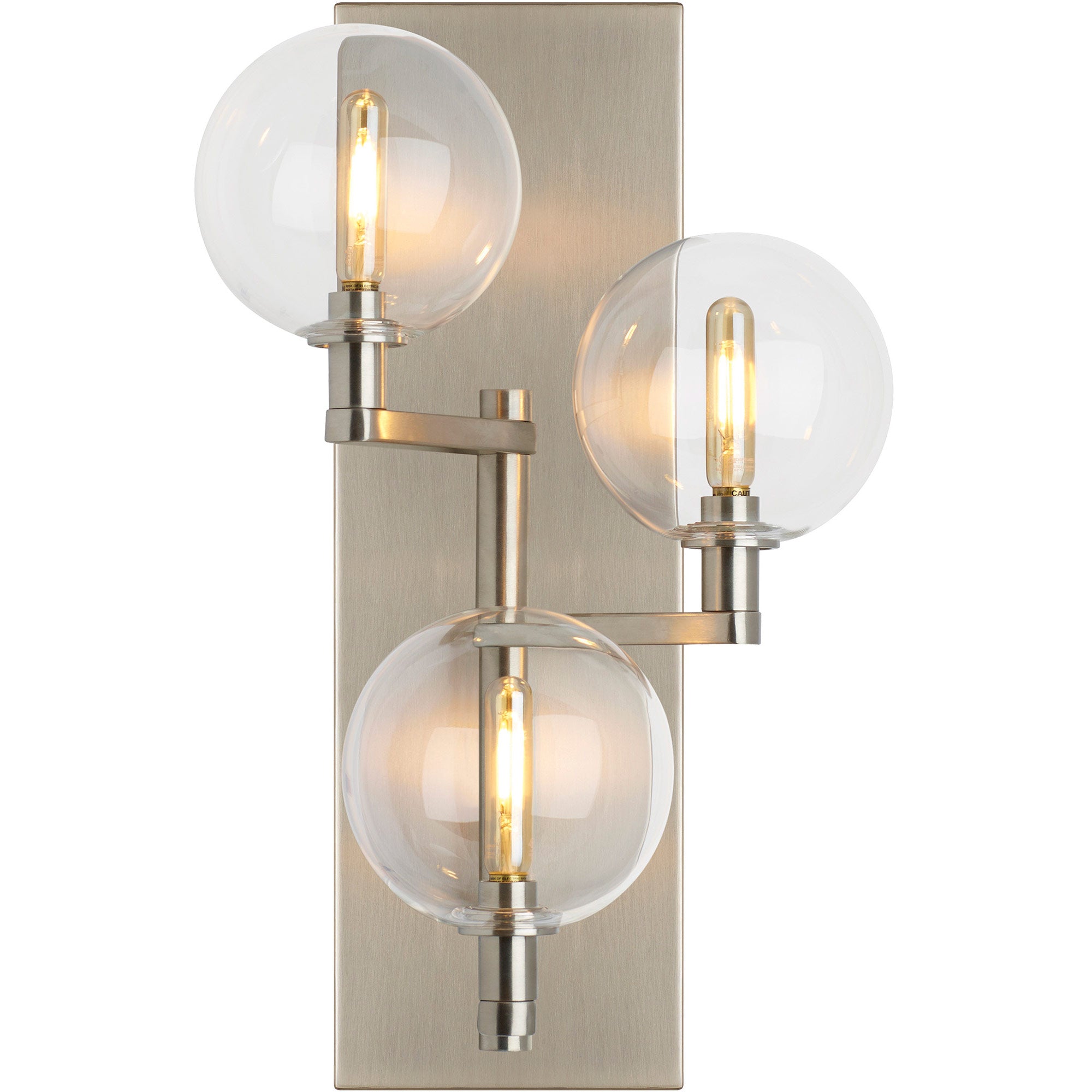 Visual Comfort Architectural 700WSGMBTCS-LED927 Sean Lavin Gambit LED 8.3 inch Satin Nickel Wall Light in LED 90 CRI 2700K, Triple
