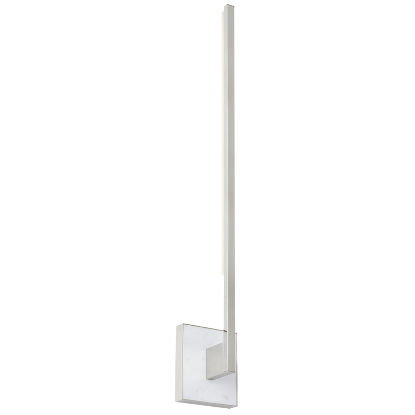 Visual Comfort Architectural 700WSKLE30N-LED930-277 26.5” Klee LED Wall Sconce, Voltage 277V, Lumens: 1410lm, Color Temperature 3000K, Polished Nickel / White Marble Finish