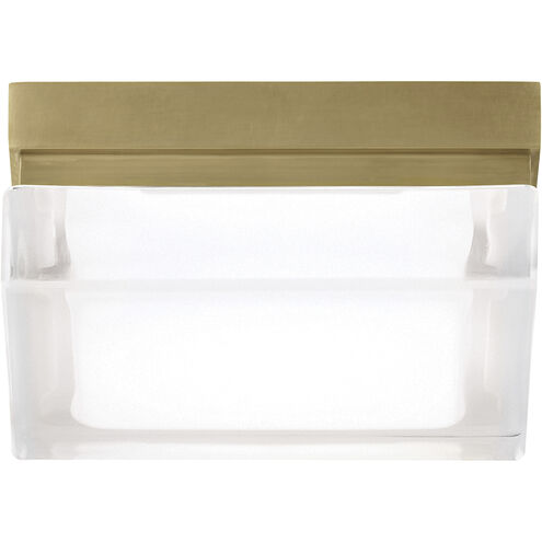 Visual Comfort Modern Collection 700BXSNB-LED3 Sean Lavin Boxie 5.3 Inch Natural Brass Flush Mount LED Ceiling Light 12W 3000K