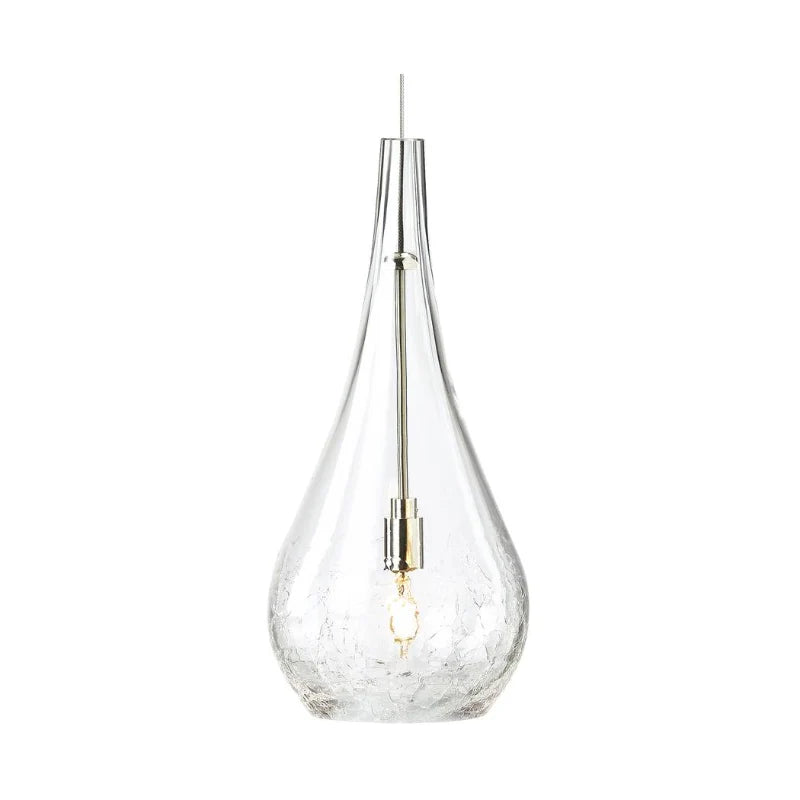 Visual Comfort Architectural 700MPSEGCS Seguro 5" Pendant Satin Nickel, Clear Glass Shade, 50W Monopoint