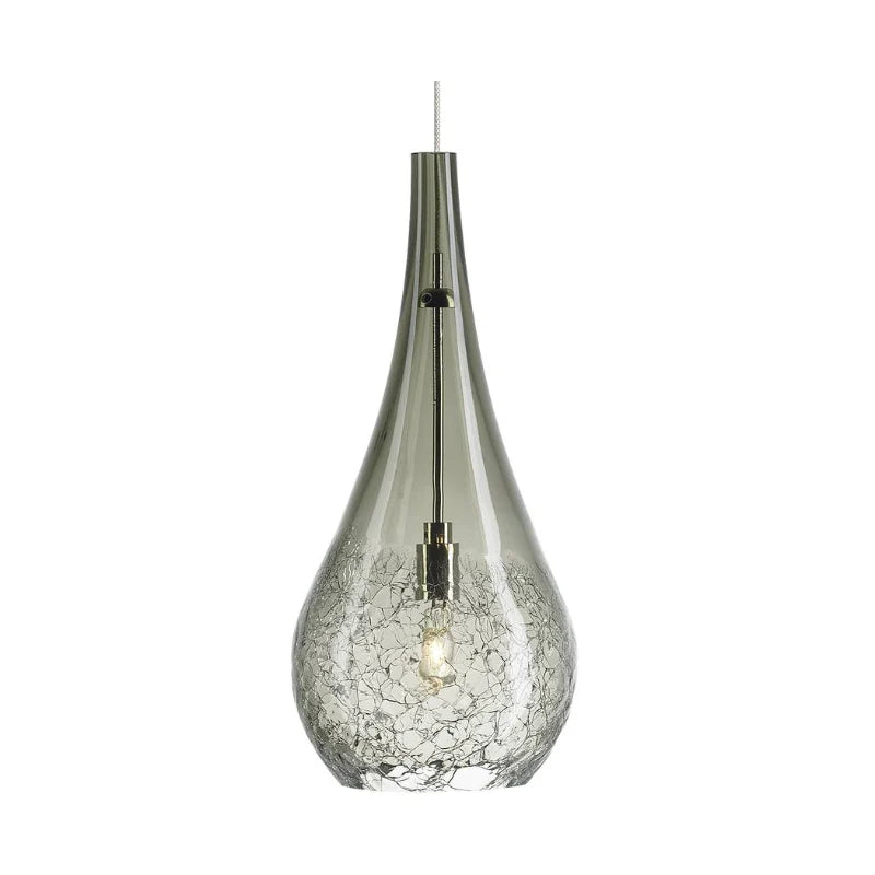 Visual Comfort Architectural 700MOSEGKS Seguro 5" Pendant Satin Nickel, Smoke Glass Shade, 50W Monorail