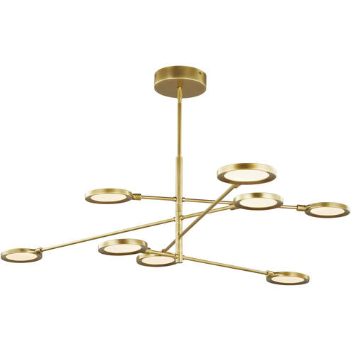 Visual Comfort Architectural 700LSSPCTBR-LED930-277 Modern Sean Lavin Spectica 8-lt 56" LED Chandelier - Voltage: 277V - CCT: 3000K - Finish: Aged Brass