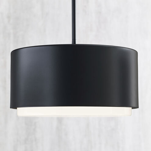 Visual Comfort Architectural 700OPROT93018HUNV Modern Sean Lavin Roton LED 18 inch Outdoor Pendant Ceiling Light Integrated LED - CCT 3000 - Finish Charcoal