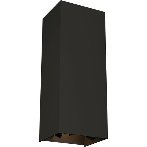 Visual Comfort Architectural 700OWVEX93012BDOUNV Modern 12" Vex Tall LED Outdoor Up & Down Wall Light - 120-277V - CCT : 3000K - Finish: Black