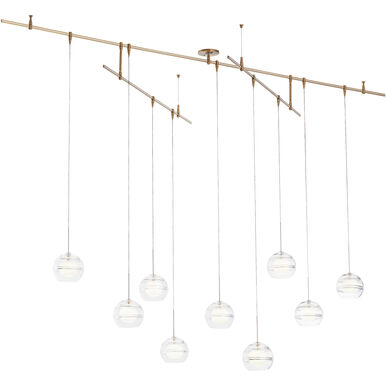 Visual Comfort Modern Collection 700SDN9CR-LED930S Sean Lavin Sedona LED Surface Lamping Chandelier Aged Brass 3000K