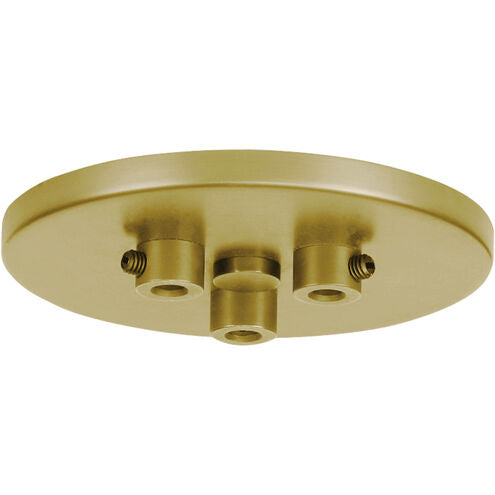 Visual Comfort Modern Collection 700TDMRD3TNB Line Voltage 3 Port Mini Canopy Natural Brass