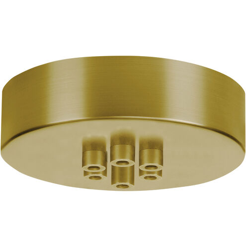 Visual Comfort Modern Collection 700TDMRD7TNB Line Voltage 7 Port Mini Canopy Natural Brass