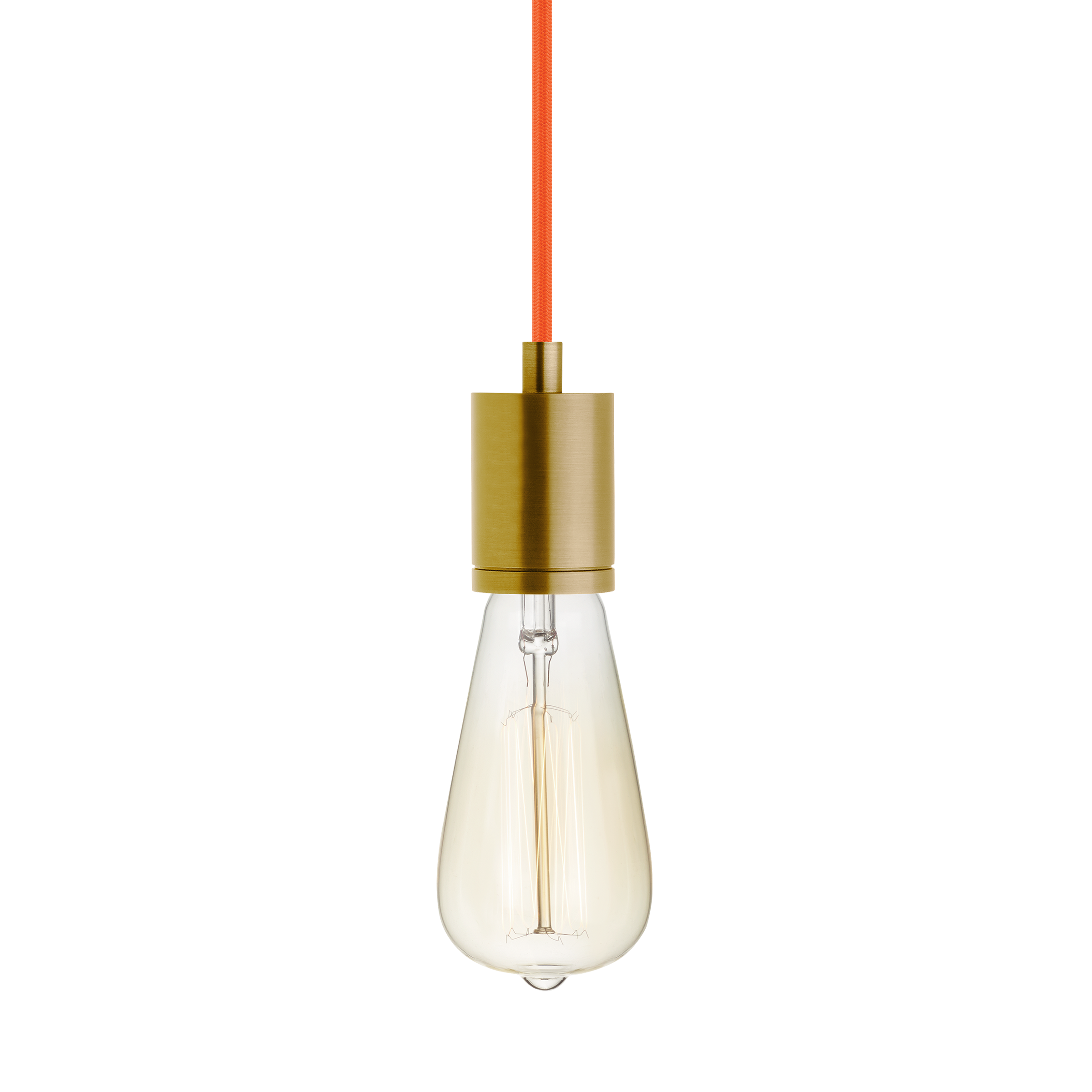 Visual Comfort Modern Collection 700TDSOCOPM24ONB SoCo Natural Brass Pendant Ceiling Light in Orange Cord, Modern Socket, 288"
