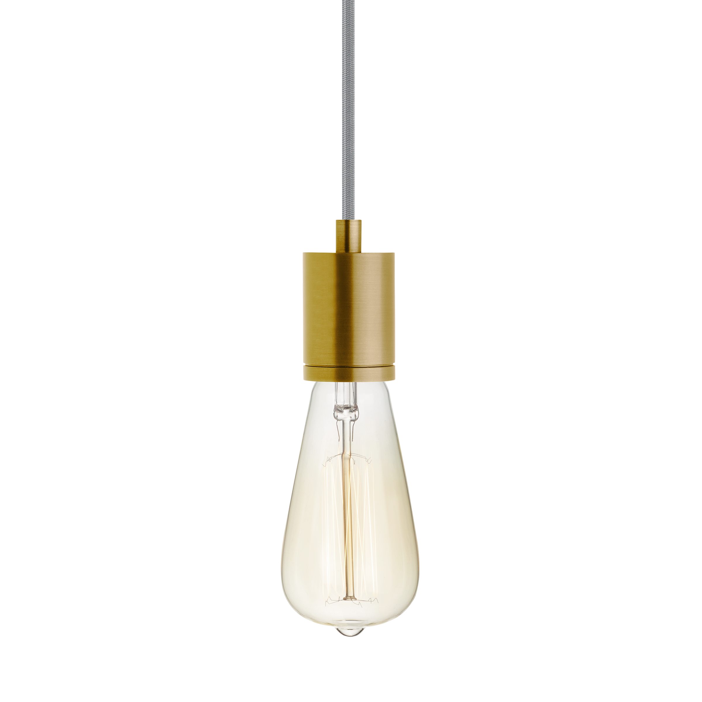 Visual Comfort Modern Collection 700TDSOCOPM24INB SoCo Natural Brass Pendant Ceiling Light in Black & White Cord, Modern Socket, 288"