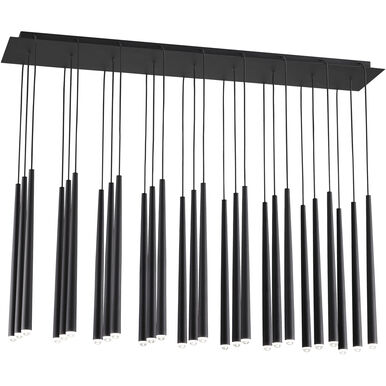 Visual Comfort Modern Collection 700TRSPPYL27TB-LED930277 Sean Lavin Pylon 27-Light LED Chandelier 277V 3000K Nightshade Black
