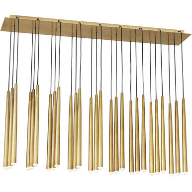 Visual Comfort Modern Collection 700TRSPPYL27TNB-LED930120 Sean Lavin Pylon 27-Light LED Chandelier 120V 3000K Natural Brass