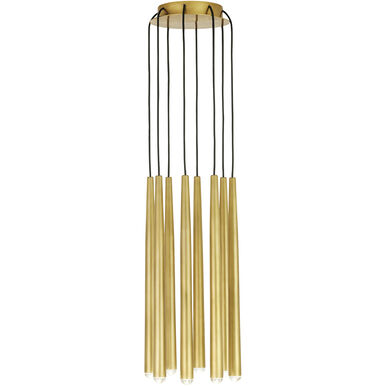Visual Comfort Modern Collection 700TRSPPYL8RNB-LED930 Pylon 8 Light 36.8W 3000K LED Chandelier Natural Brass
