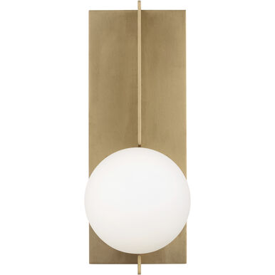 Visual Comfort Modern Collection 700WSOBLNB Sean Lavin Orbel 6.7" 5W LED Wall Light Incandescent Natural Brass Glass