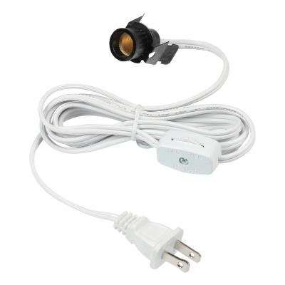 Westinghouse Lighting 7010800 white cord set with candelabra socket and switch