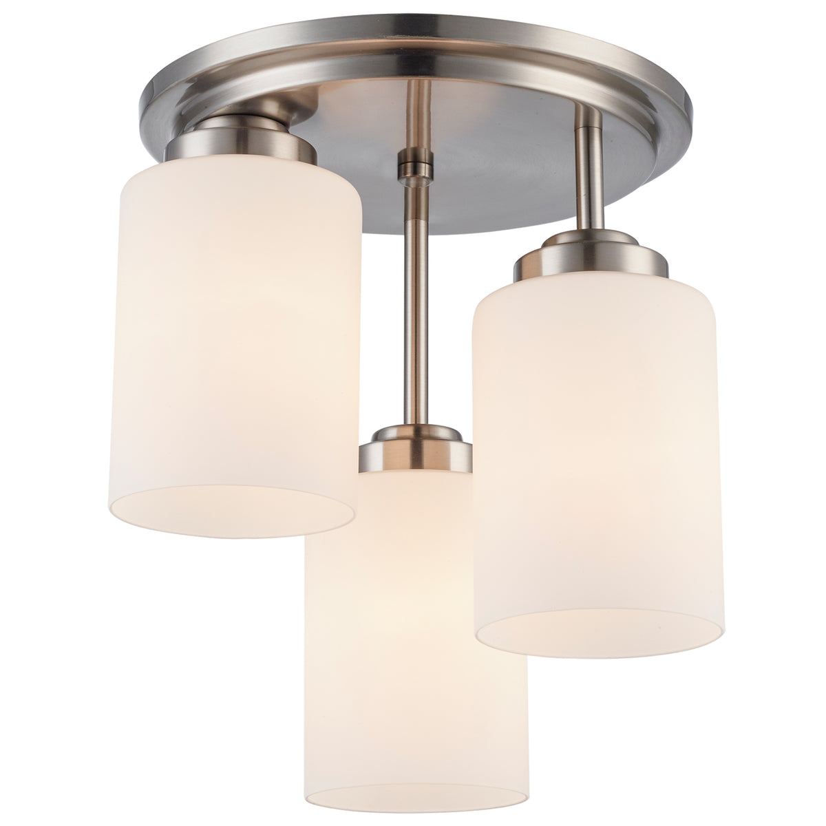 Trans Globe Lighting 70520-3 BN Mod Pod 3 light flush mount ceiling light in brushed nickel