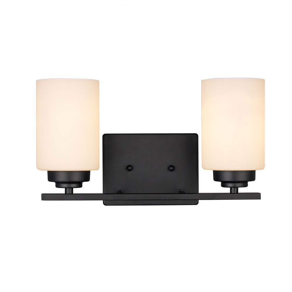 Trans Globe Lighting 70522 BK Mod Pod 2 light black bath vanity wall light