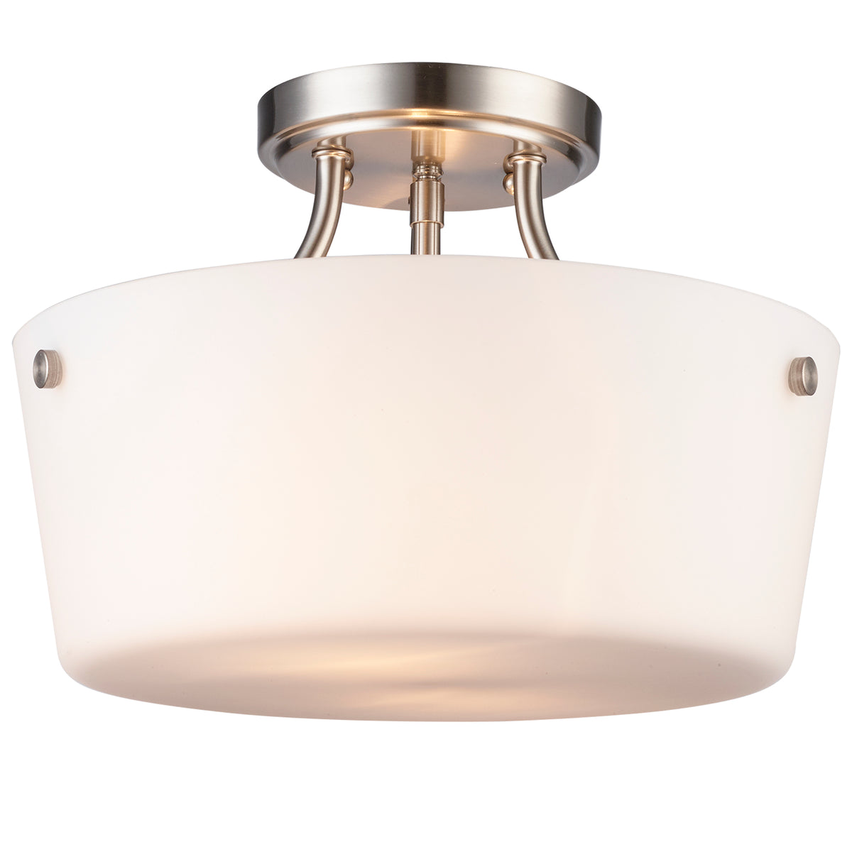 Trans Globe Lighting 70527-2 BN semi-flush mount ceiling light in brushed nickel