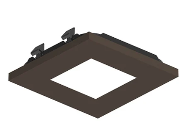 NORA Lighting NAPT-3SPHBZ/CL 3" Apollo Square Flangeless Pinhole Trim with Clear Lens, Bronze Finish