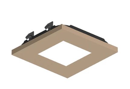 NORA Lighting NAPT-3SPHWD/CL 3" Apollo Square Flangeless Pinhole Trim with Clear Lens, Wheat Diffused Finish