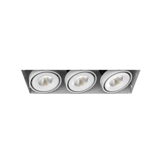 Eurofase Lighting TE613LED-30-2-02 12-in LED Recessed Downlight, 3-Light, Flood, Wattage 45W, Voltage 120V, Lumens 3870 lm, Color Temperature 3000K, White