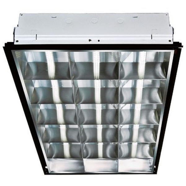 Dabmar Lighting DC4050-INC 2-Pin No Lamp Steel Lay-In 3 Lamp Ceiling Light Fixture, Voltage 120V-277V, White