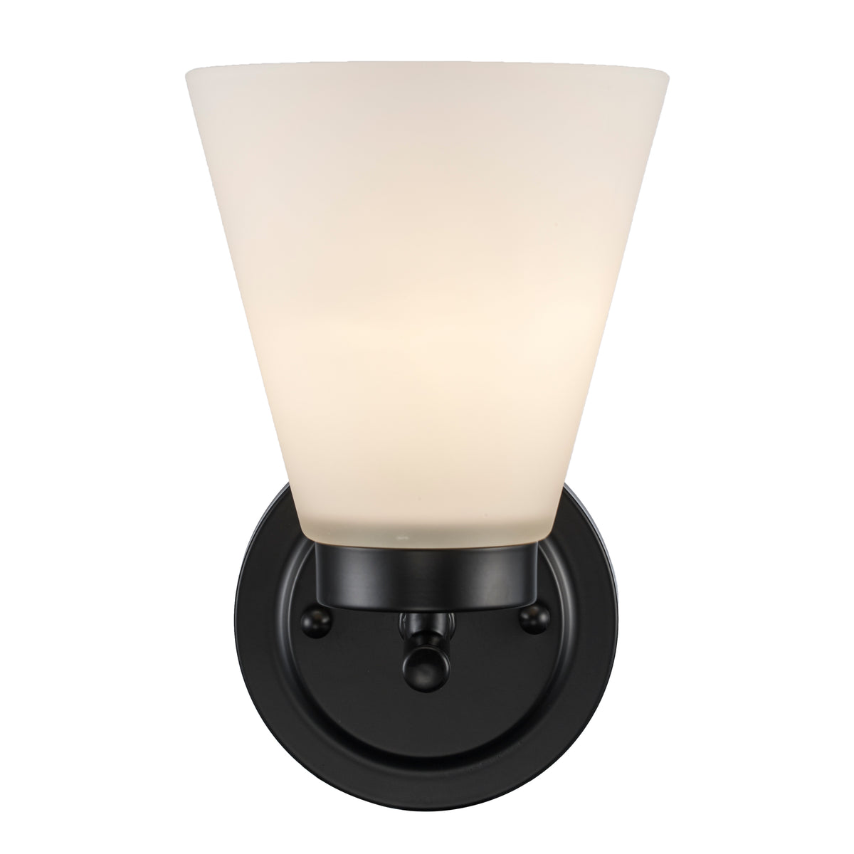 Trans Globe Lighting 71801 BK Fifer black wall sconce lit