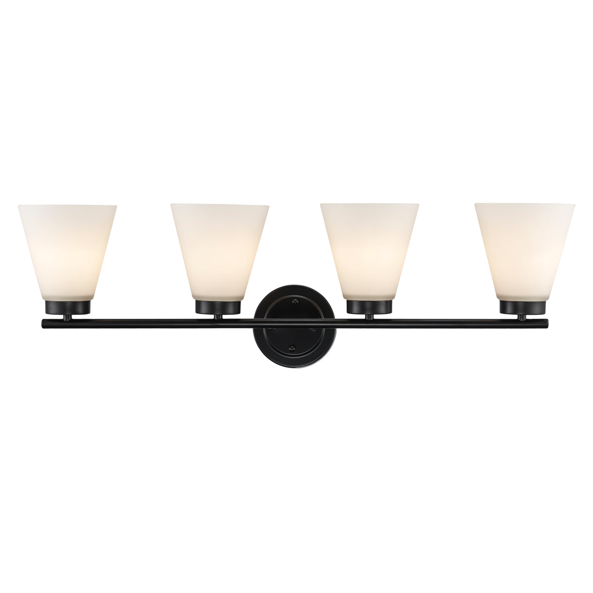 Trans Globe Lighting 71804 BK Fifer 4 light black bath vanity wall light