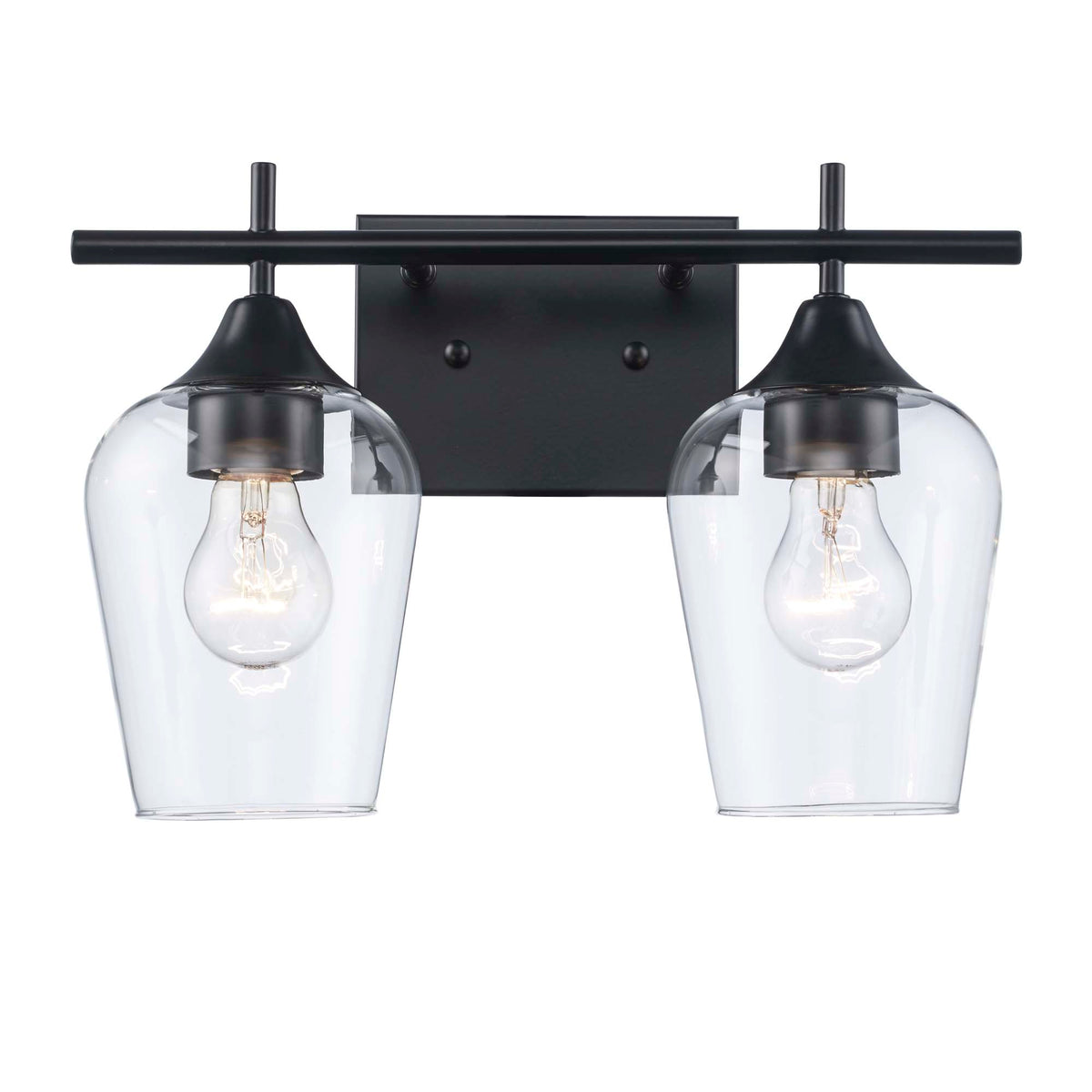 Trans Globe Lighting 71832 BK Kieran 2 Light Black Bath Vanity Wall Light