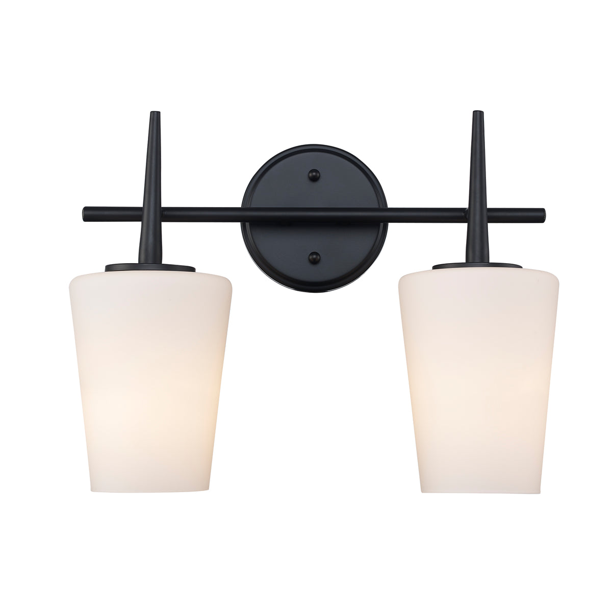 Trans Globe Lighting 71892 BK ClassicHorizon 2 light black bath vanity wall light