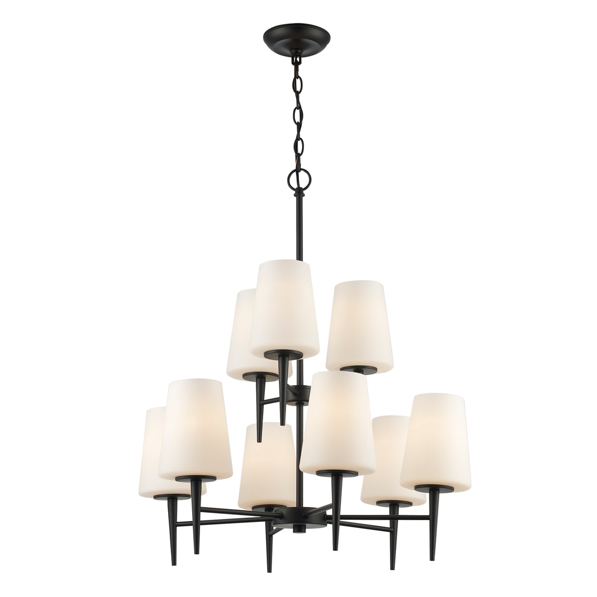 Trans Globe Lighting 71899 BK ClassicHorizon 9 light black chandelier ceiling light