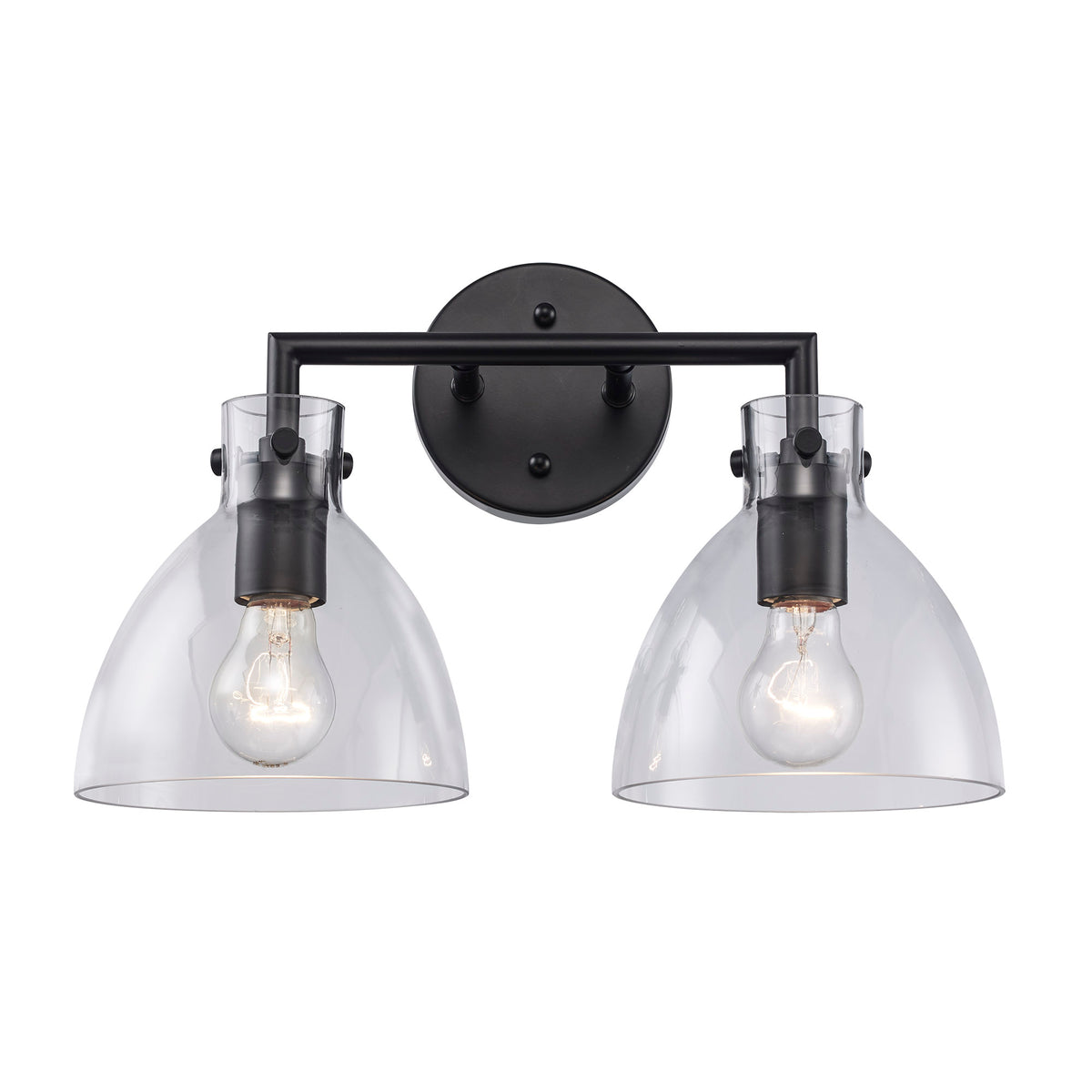 Trans Globe Lighting 71922 BK Stoneglad 2 light black vanity wall light