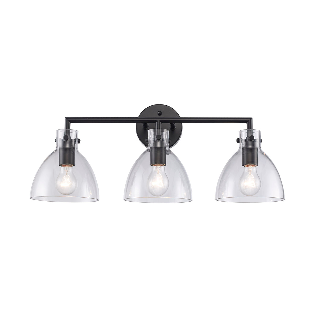 Trans Globe Lighting 71923 BK Stoneglad 3 light black vanity wall light
