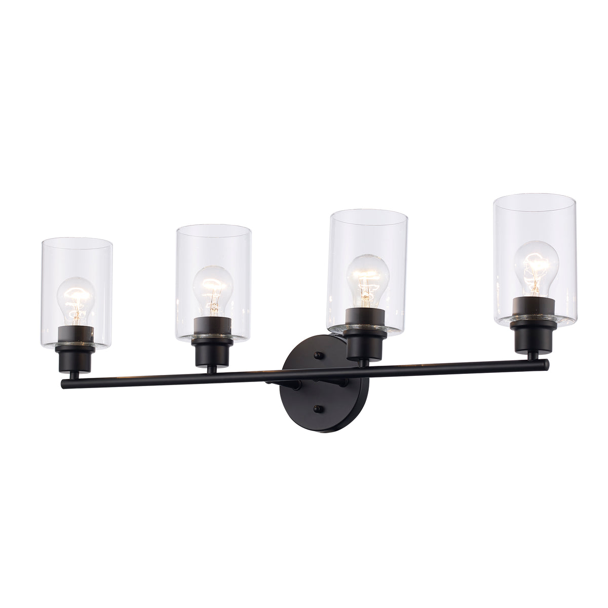 Trans Globe Lighting 72024 BK Kai 4 Light 31 inch Black Bath Vanity Wall Light